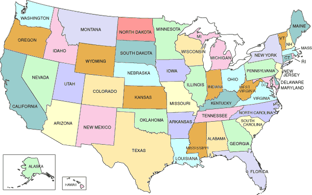 Map of USA